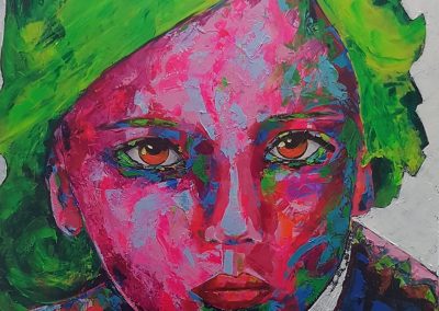 Milla acrylique sur toile 80X80