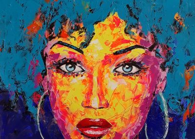 Callie Huile sur toile 80 X 80