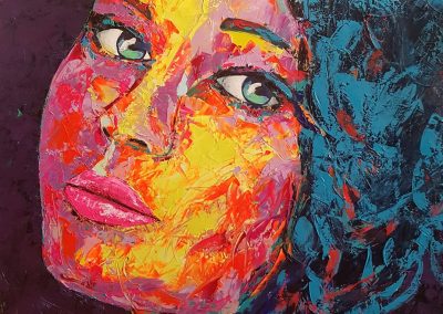 Anaïs Huile sur toile 80 X 80